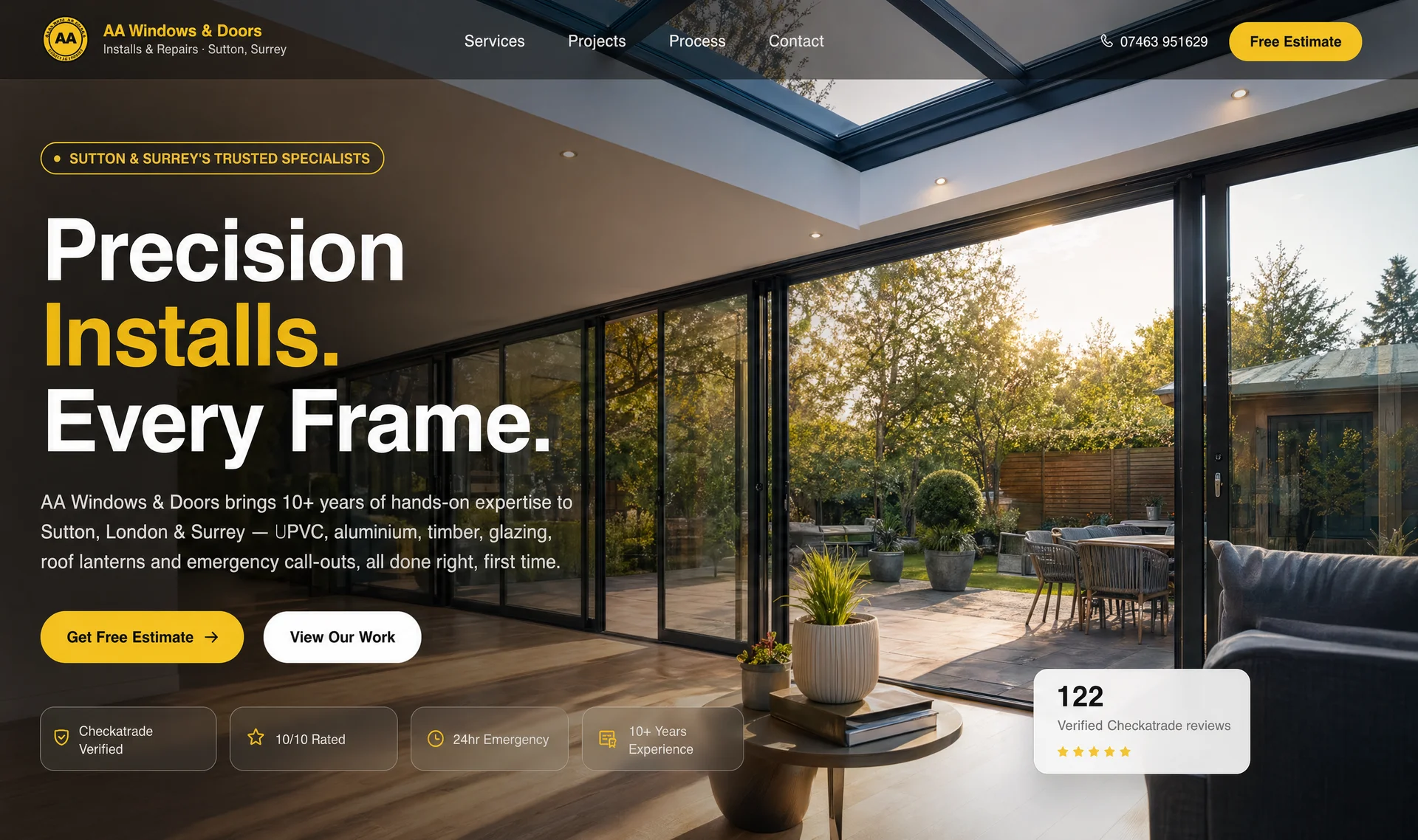 Bifold door installation — AA Windows & Doors, Sutton Surrey